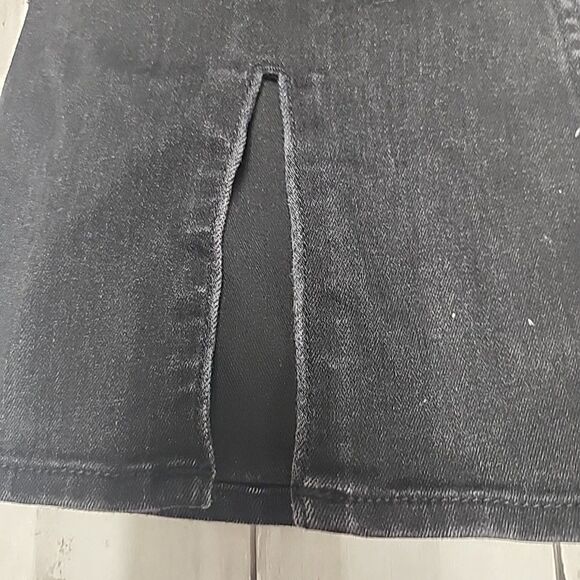 Hollister Women’s Mid-Rise Flare Black Denim Jeans Split Hem Sz3 - Picture 9 of 12